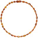 Collier d'ambre perles baroques pour bébé perles Rondes - Miel royal - 31 Cm