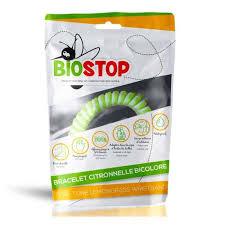 Bracelet citronnelle bicolore Biostop -ANTI MOUSTIQUE