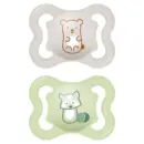 MAM Mini Air 0-6 mois, lot de 2 sucettes vert , gris