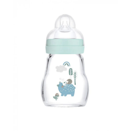 MAM Biberon Verre 170 ml - Biberon en verre BLEU