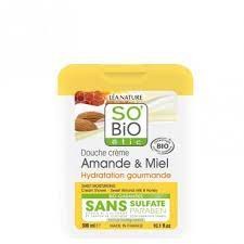 SO BIO DOUCHE CREME HYDRATATION GOURMANDE A L'AMANDE DOUCE ET MIEL 300 ML