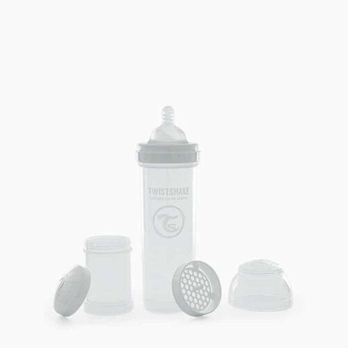 TWISTSHAKE Biberon anti-colique 330 ml 4 mois+ / BLANC