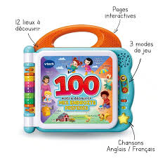 VTECH Livre Interactif Mon Imagier Bilingue " Mes Endroits Préférés 1-4 Ans "