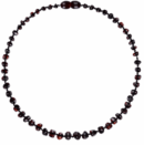 Collier d'ambre perles baroques pour Adulte perles Rondes - Cœur de prune - 45 Cm