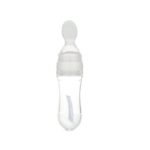 Biberon Silicone avec cuillère 90 ml - blanc