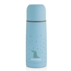 miniland Thermos Silky rhino inox bleu 350 ml