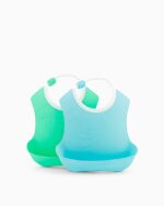 TWISTSHAKE Bavoir enfant réceptacle 4 m+ pastel Bleu/Vert lot de 2