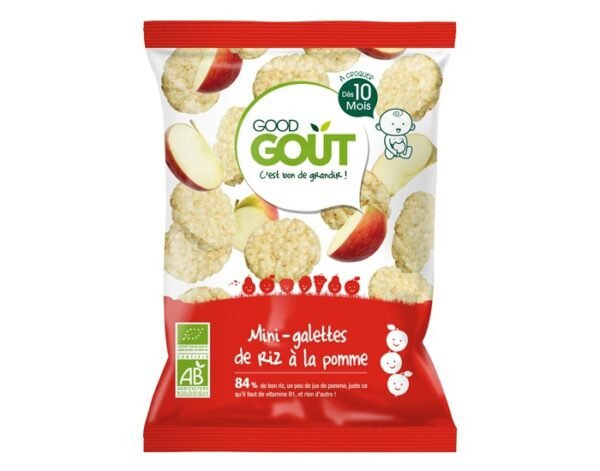 Mini-Galettes de Riz à la Pomme pour Bébé - 40 g - Dès 10 mois