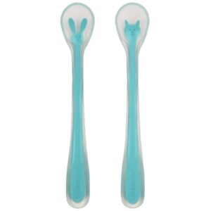 Cuillère silicone 1er âge baby spoon azur Couleur azur Babymoov