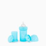 TWISTSHAKE Biberon anti-colique 180 ml 0 mois+/ BLEU