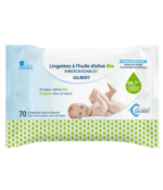 Gilbert Lingettes nettoyantes extra-douces, à l'huile d'olive et aloe vera pour bébé.