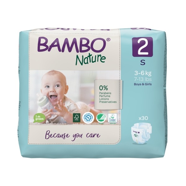 BAMBO NATURE couche bebe taille 2; 3-6KG 30 Unités - Idyllemarket