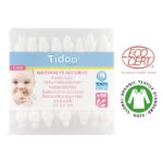 Tidoo- Cotons tiges Bâtonnets de sécurité Bébé Coton bio - x56