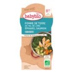 Babybio 2 Bols épinards saumon 2 x 200g - dès 8 mois