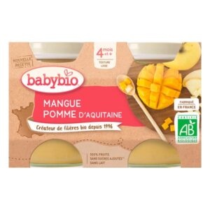 Petits pots mangue et pomme d'aquitaine 2 x 130g - dès 4 mois