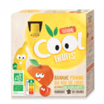 Cool Fruits Banane Pomme du Val de Loire Pack de 4 gourdes de 90g