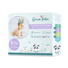 GREEN TRIBU Couches écologiques bébé Maxi Taille 4 (7-18 KG) - 22