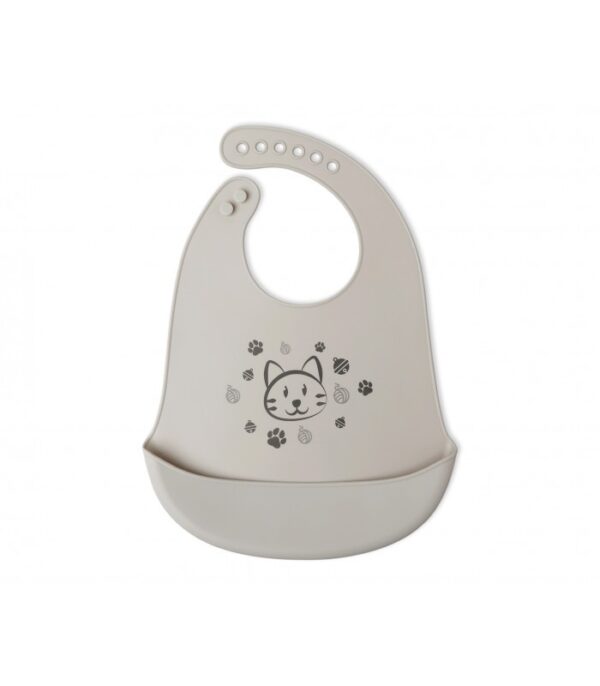 Kiokids - Bavoir en silicone "Gris"