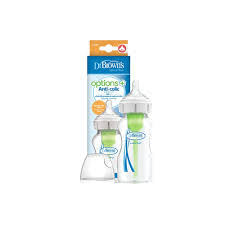 Dr Brown BIBERON Options+ Anti-Colic Wide Neck Baby Bottles, 270ml Twin Pack12