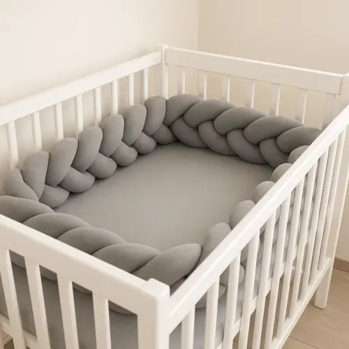 Tour De Lit Tressé Gris 5 MÈTRES