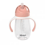 BEABA Tasse enfant paille 8 m+ tritane 300 ml rose