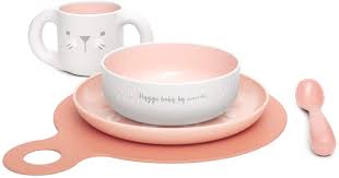 Coffret Repas Bébé - Rose Pastel