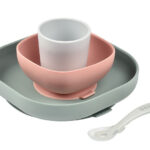 Set Repas Silicone Béaba eucalyptus - 4 Pièces +6 mois