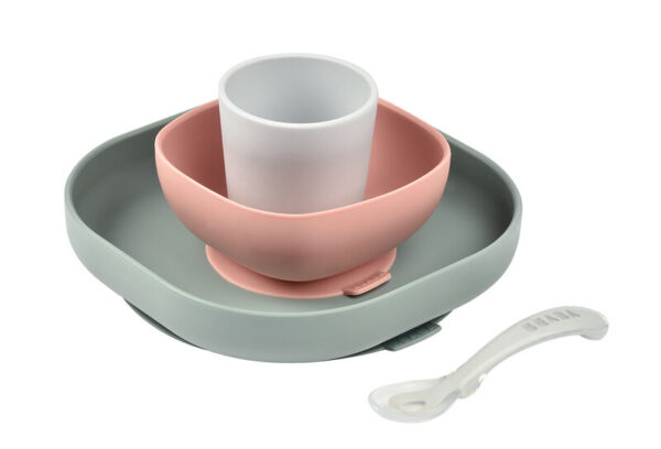 Set Repas Silicone Béaba eucalyptus - 4 Pièces +6 mois