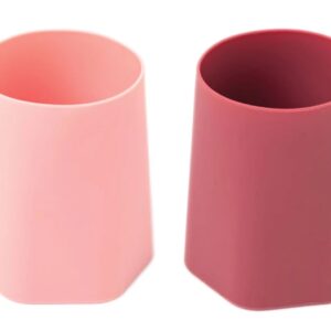 Tiny Twinkle lot de 2 tasses d'apprentissage en silicone Rose / Bourgogne