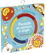 Pochette de peinture à doigts animaux - Avec 6 cartes à peindre et une palette de 4 couleurs