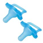 DR.BROWN'S Sucette En Silicone Une Pièce HappyPaci - 0m+, Bleu, Paquet De 2