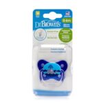 DR.BROWN'S Sucette PreVent BUTTERFLY SHIELD – Étape 1, Bleu, Paquet De 1