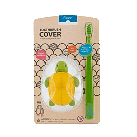 Flipper Brosse à dents enfants avec couvercle Tortue