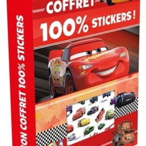 Mon coffret 100% stickers Cars - Avec 1 bloc de jeux et de coloriages et 1000 stickers