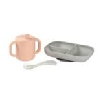 Coffret D'apprentissage Béaba en Silicone Rose 3 pièces