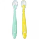 Badabulle Lot de 2 Cuillères en Silicone pour Bébé