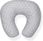 Coussin d'allaitement -GRIS Étoiles Blanc