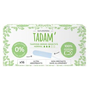 Tadam' Hygiène Féminine Tampon Dermo-Sensitif Normal Bio 16 unités