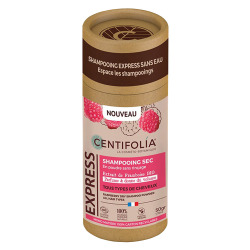 CENTIFOLIA Shampooing sec En poudre Framboise- Sublime brillance - Express - 50g