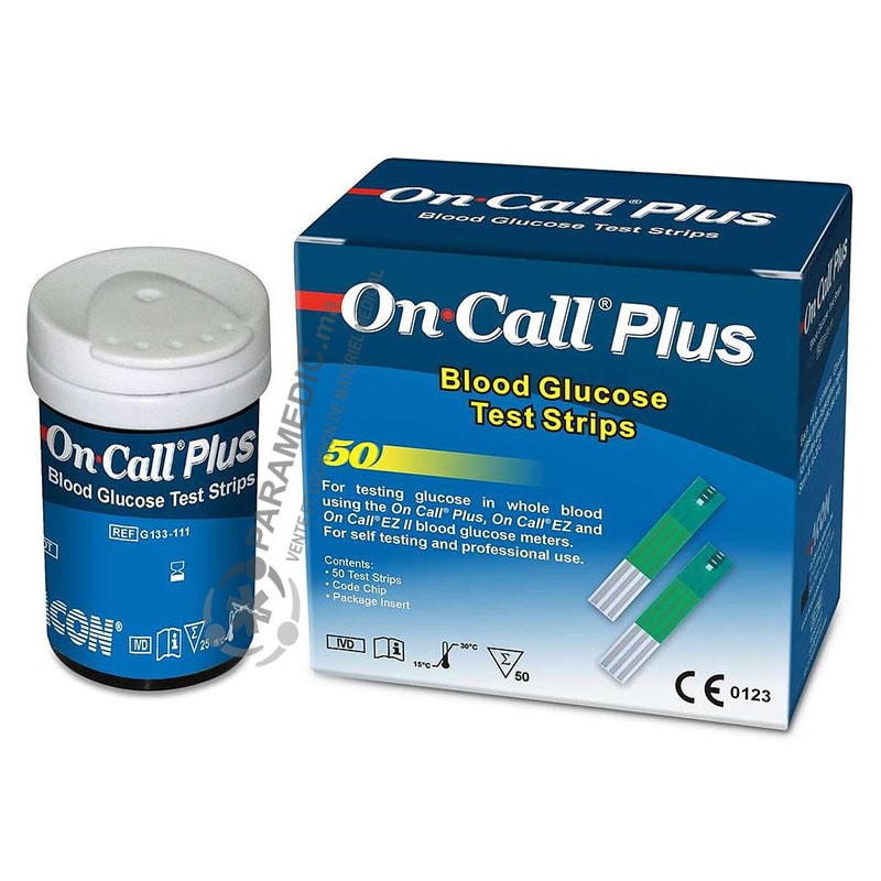 On Call Plus 50 bandelettes de test de la glycémie - Idyllemarket