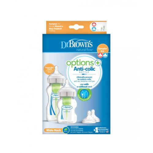Dr Brown's Pack 2 biberons Cole large 150ml et 270ml + 2 tétines