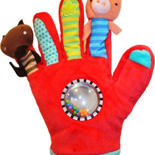 EUREKAKIDS - GANT ROUGE DE MARIONNETTES