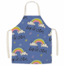 Tablier arc-en-ciel nuage de dessin animé en lin BEIGE