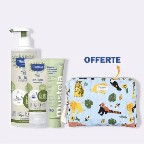 MUSTELA SAC À LANGER Pack Baby 3 PRODUITS ESSENTIELS BIO