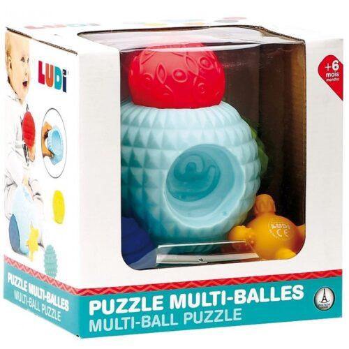 LUDI - BALLE PUZZLE ATOME 6 mois