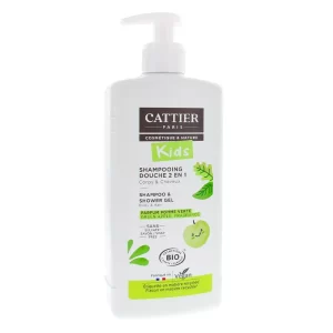 Cattier Kids Shampoing Douche 2en1 Parfum Pomme Verte Bio – 500ml