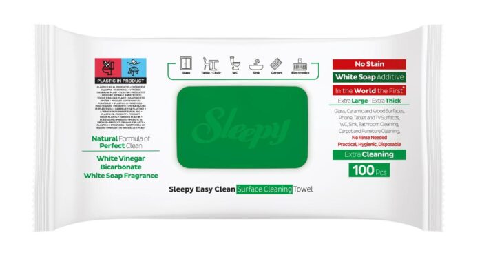 Sleepy Easy Clean le lot de 1 Paquet de 100 lingettes nettoyantes multi-usages au Savon Blanc