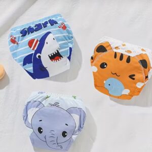 3 Couche d'apprentissage lavables taille L éléphante