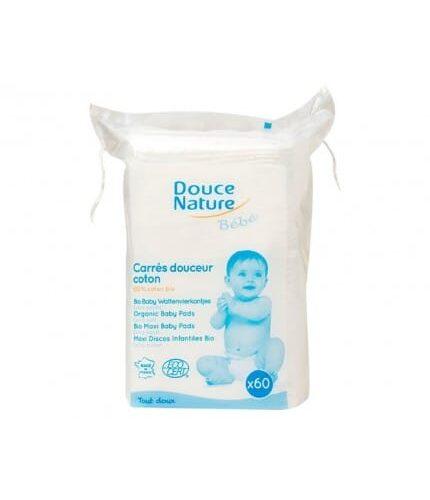 Douce Nature Coton carré Maxi Baby Bio Boite 60 Unités