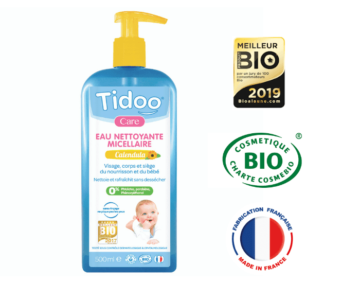 TIDOO Eau nettoyante micellaire au calendula bio 500 ml TIDOO Eau nettoyante micellaire au calendula bio 500 ml